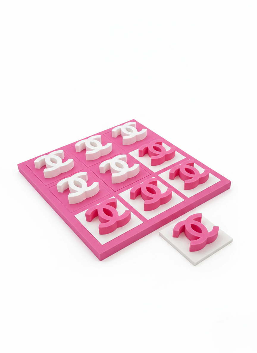 Luxe Tic Tac Toe Set – Designer-Inspired Coffee Table Game | Modern Home Décor