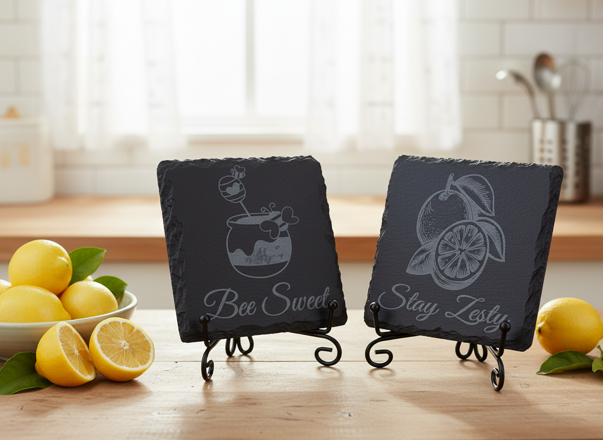 Lemon Luxe Tumbler & Engraved Coaster Set – "Stay Zesty" Gift Bundle | Summer Drinkware Gift